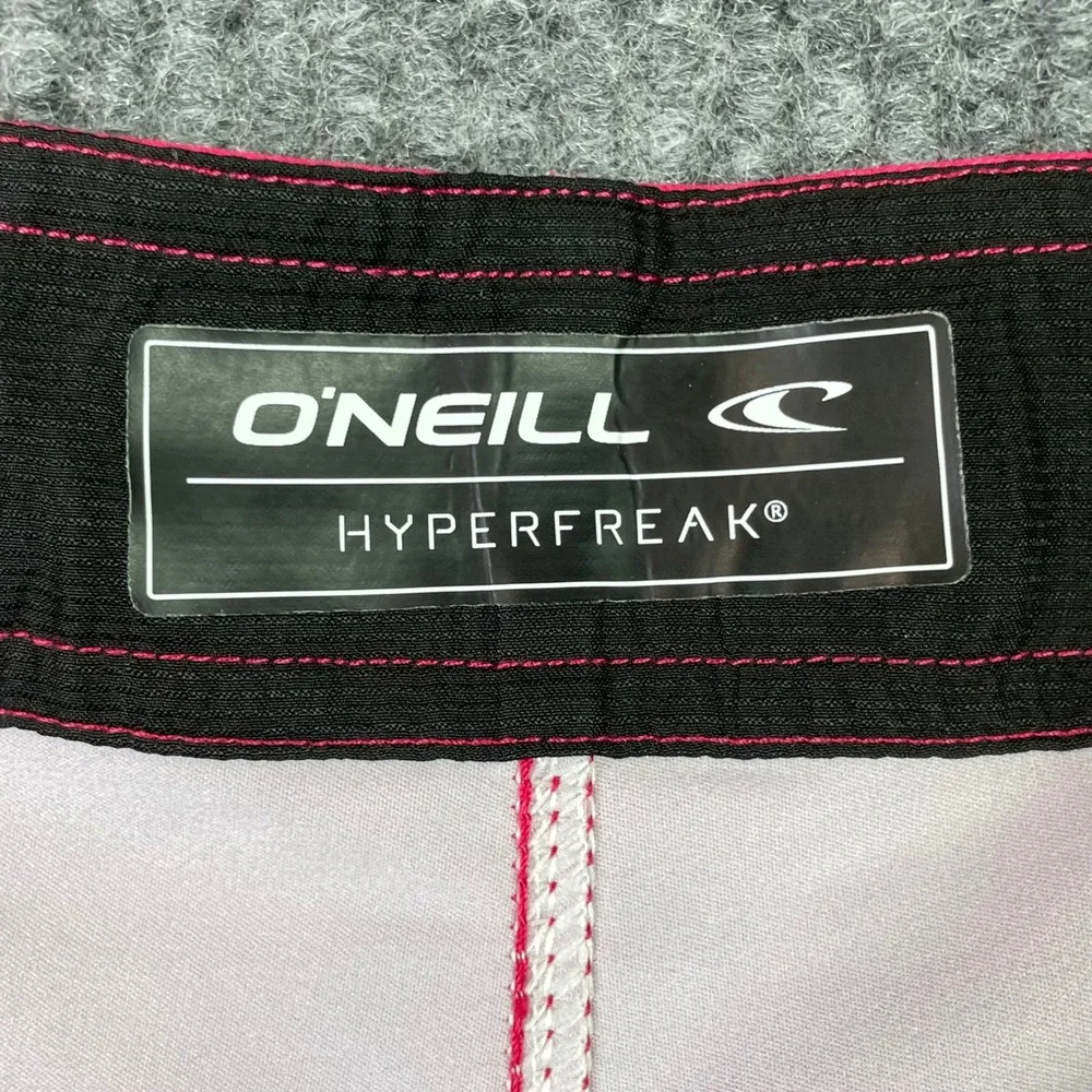 O'Neill Board Shorts Mens 30 Rainbow Ombre Hyperfreak Stretch Swim Trunks Pink